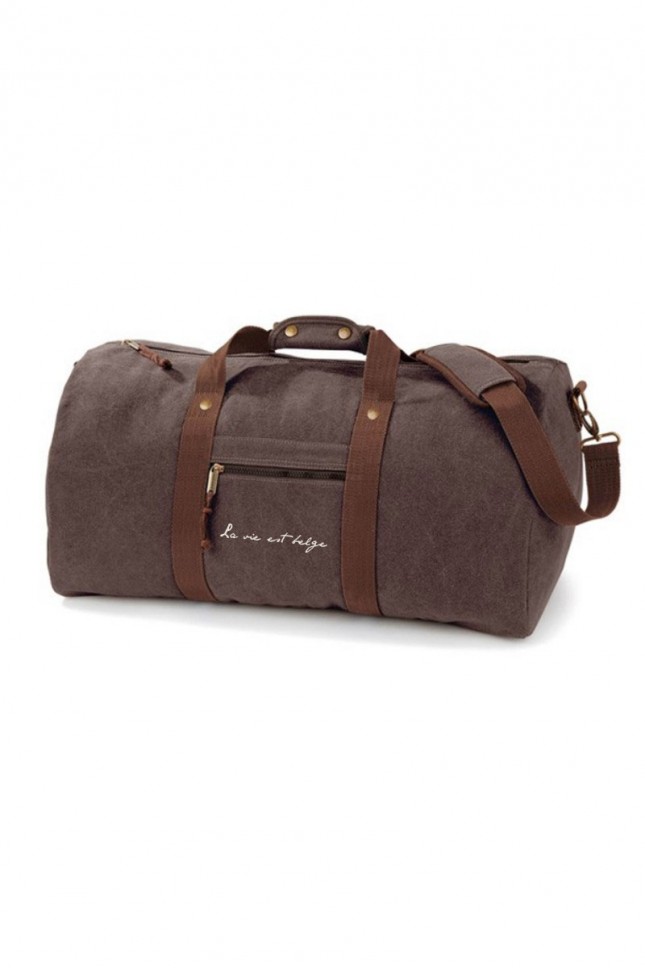 Large brown travel bag